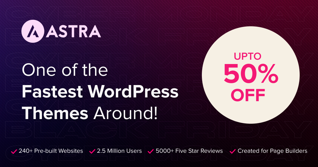 Astra - WordPress Black Friday deals
